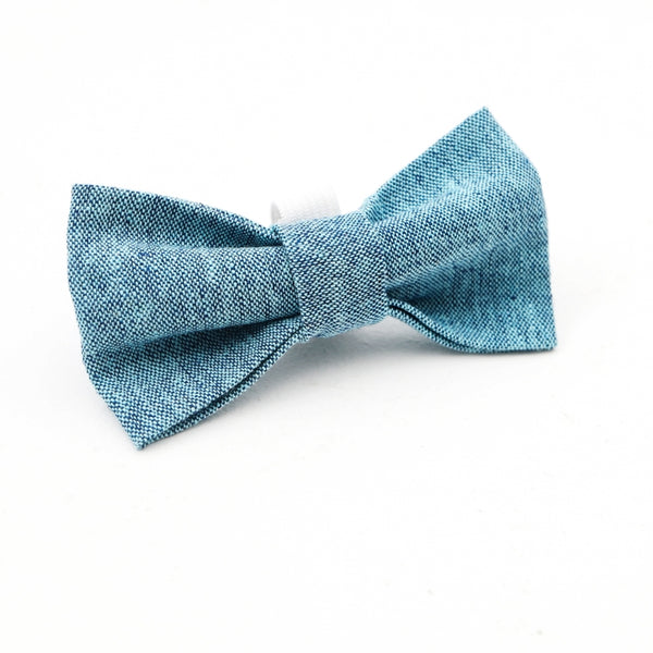 Mimi Green - Linen Bow Tie Collar Accessory