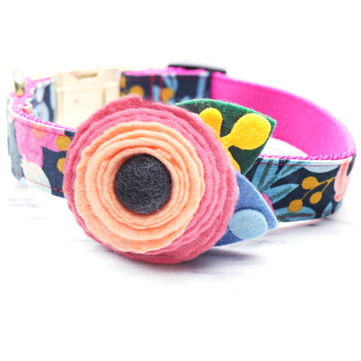 Mimi Green - Fleur Dog Collar Flower