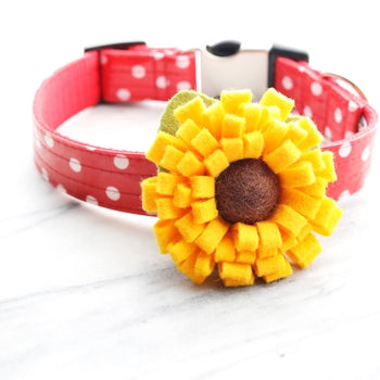 Mimi Green - Sunflower Dog Collar Flower