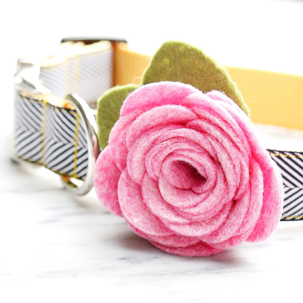 Mimi Green - Rose Dog Collar Flower